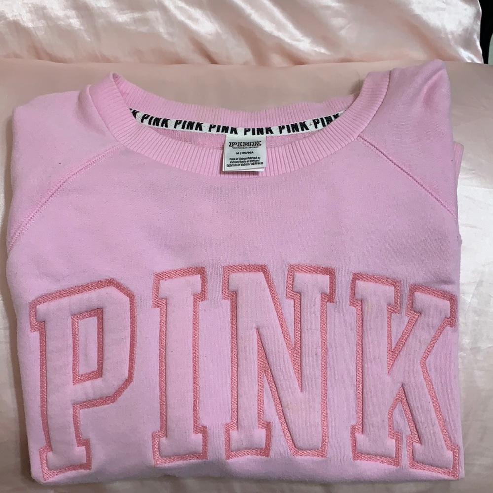 Pink long sleeve crew